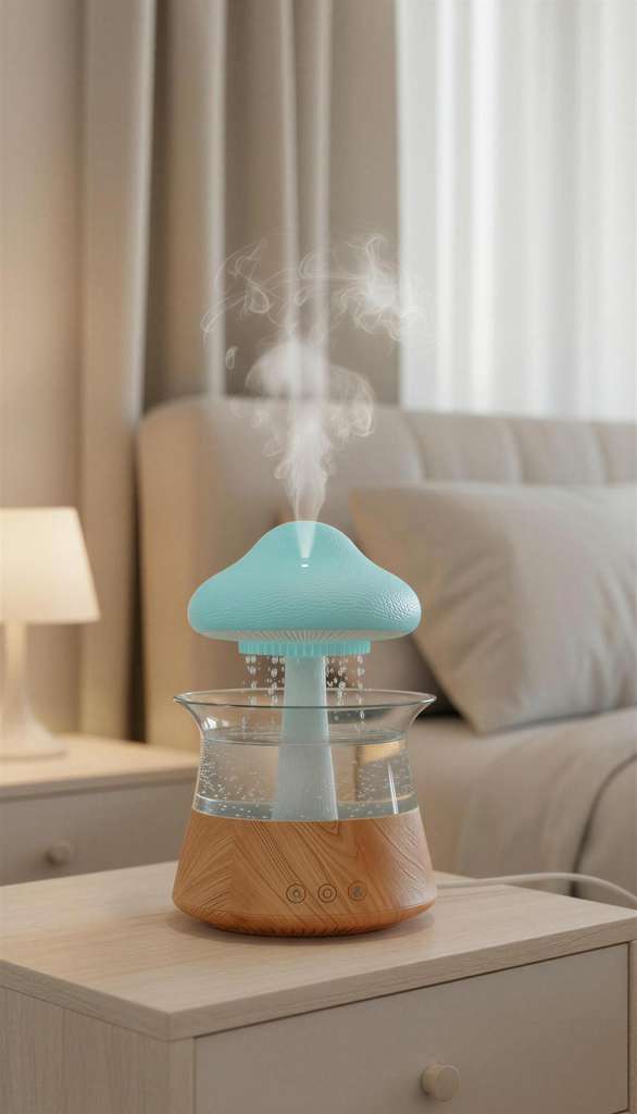 🌧️ Difusor Humidificador Lluvia LED – Relajación Total en Casa
